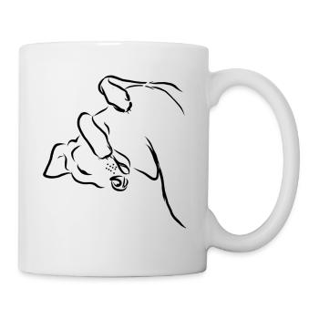 La position détendue - Mug blanc - blanc - Droite