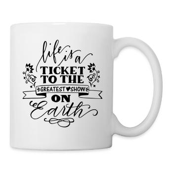 vie - Mug blanc - blanc - Droite