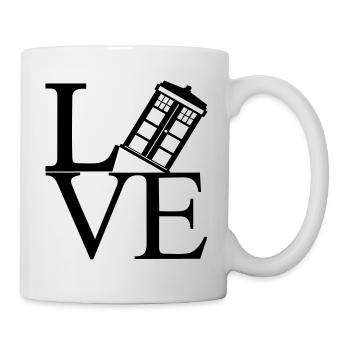 Love schwarz - Tasse - Weiß - Rechts
