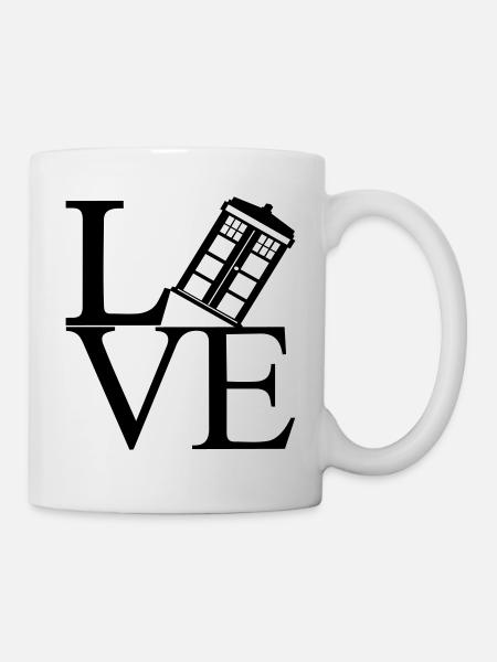 Love schwarz - Tasse - Weiß