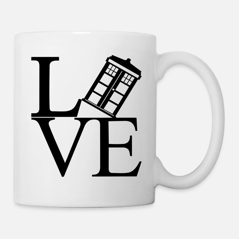 Love schwarz - Tasse - Weiß