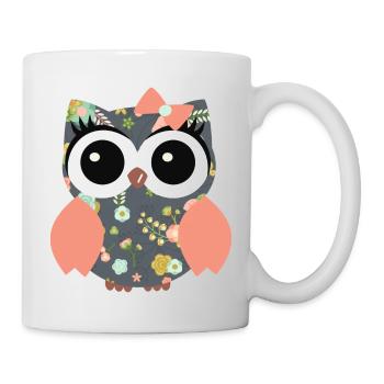 Eule Mona - Tasse - Weiß - Rechts