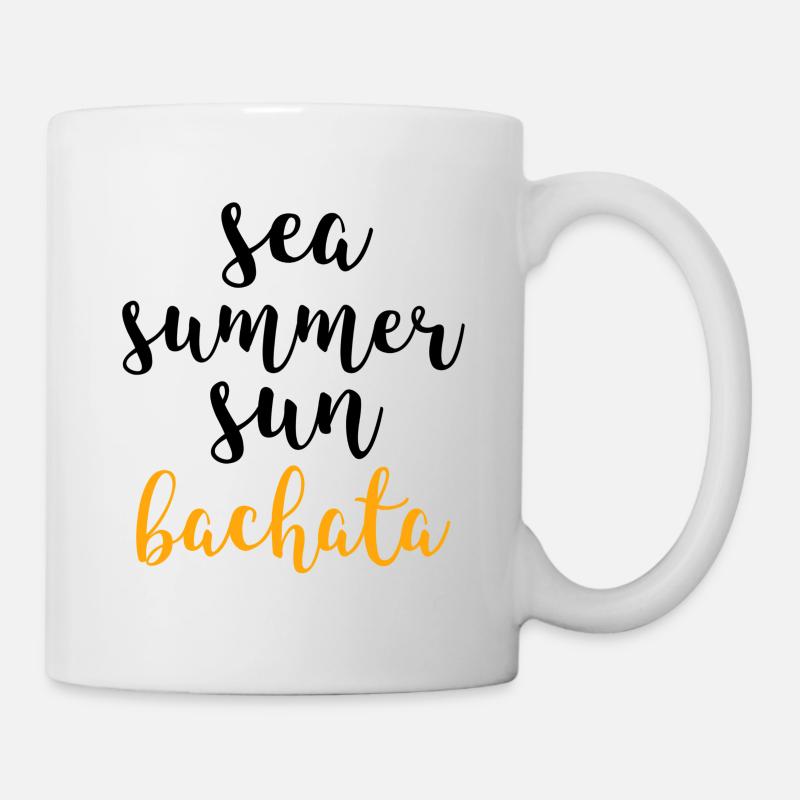sea summer sun bachata - Bachata Dance Shirt - Tasse - Weiß
