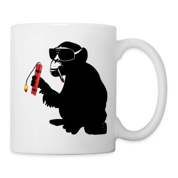 singe explosif - Mug blanc - blanc - Droite