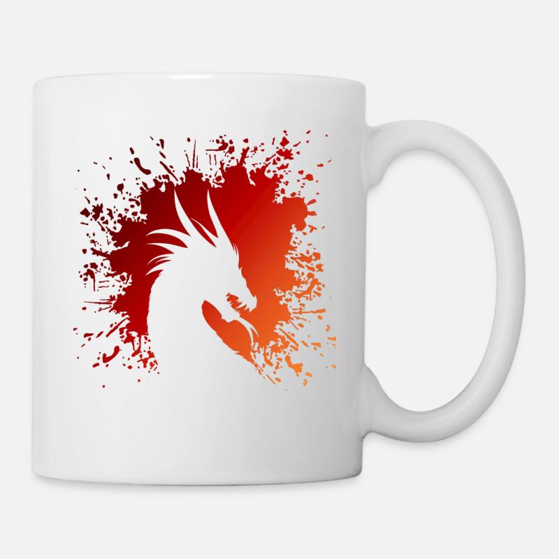 Tête de Dragon Dragon - Mug blanc - blanc