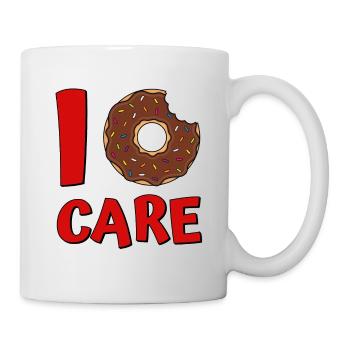 Donut Spruch I Donut Care in red - Mug - white - Right