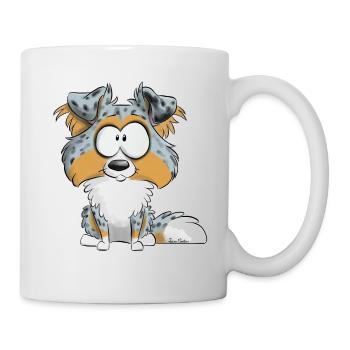 I Am Shetland - Blue Merle Tricolore - Mug - white - Right