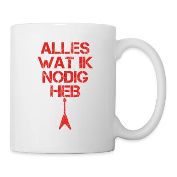 presentje wat ik nodig bass e guitar gitarre - Tasse - Weiß - Rechts
