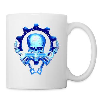 piston mécanique crâne bougie d'allumage du moteur - Mug blanc - blanc - Droite