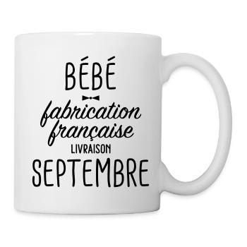 bébé français septembre - Mug blanc - blanc - Droite