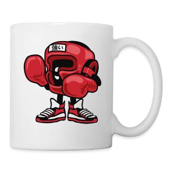 CARTOON BOXER - bande dessinée et chemise de motif de bande dessinée - Mug blanc - blanc - Droite