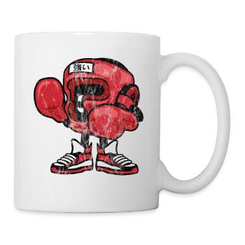 BOX CHAMPION - Comic und Cartoon Shirt Motiv - Tasse - Weiß - Rechts