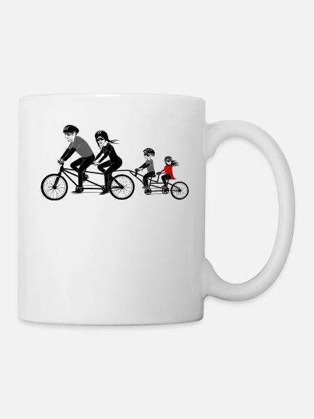 famille de vélos - Mug blanc - blanc