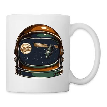 PLANET AUSTRONAUT - Kosmonauten Shirt Present Gift - Tasse - Weiß - Rechts