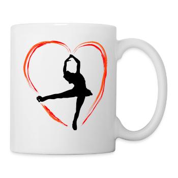 Eiskunstlauf Schlittschuhlauf Eis Figuren Tanz - Tasse - Weiß - Rechts