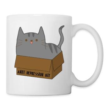 Toffee the cat in the carton - Mug - white - Right