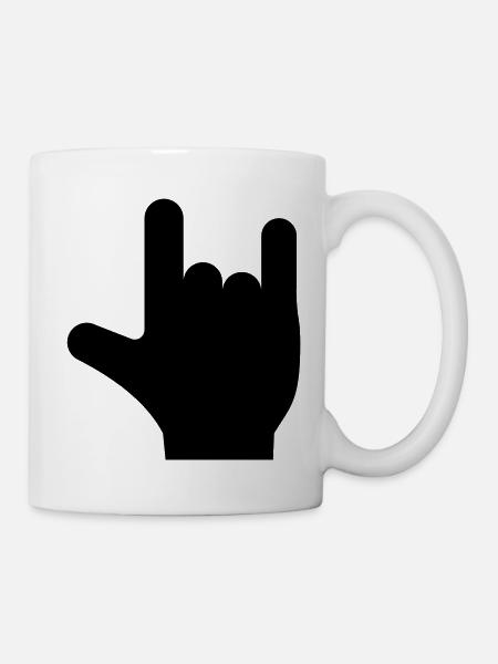 Rock n Roll Hand - Tasse - Weiß