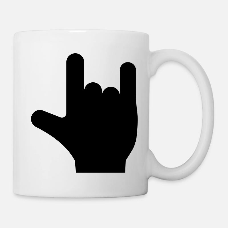 Rock n Roll Hand - Tasse - Weiß