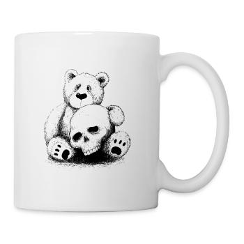 Bär mit Totenkopf - Tasse - Weiß - Rechts