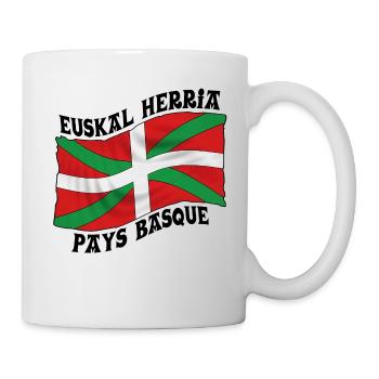 Drapeau Basque Ikurriña - Mug blanc - blanc - Droite
