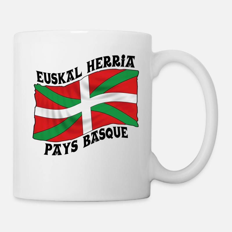 Drapeau Basque Ikurriña - Mug blanc - blanc