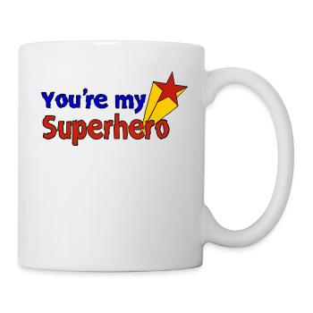 Du bist mein Superheld - Tasse - Weiß - Rechts