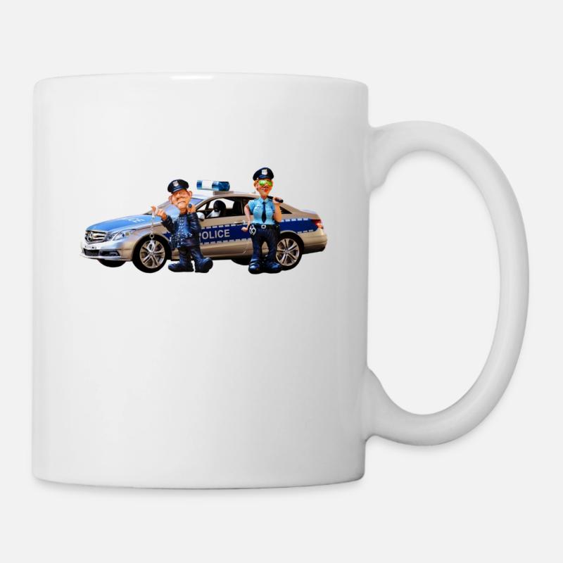 Polizeiauto - Tasse - Weiß