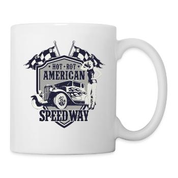 TUNING SPEEDWAY HOTRODS - Hot Rod cadeau - Mug blanc - blanc - Droite