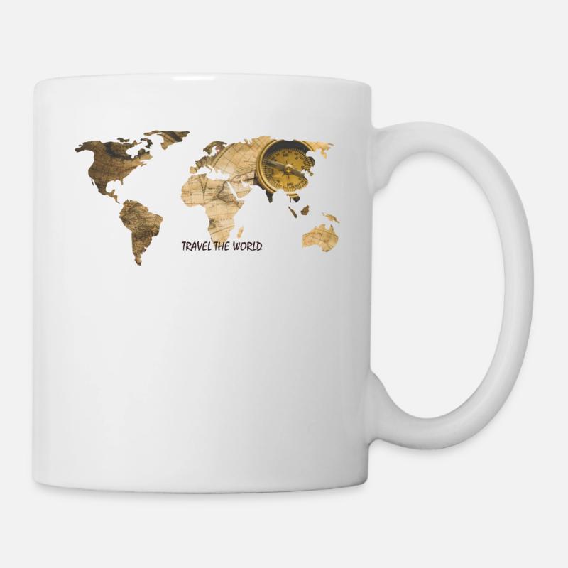 CARTE DU MONDE - Mug blanc - blanc