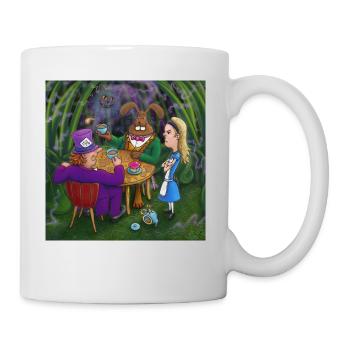 Alice au pays des merveilles thé pary - Mug blanc - blanc - Droite