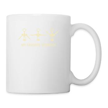 Workout auf die schwäbische Art / Training Wein - Tasse - Weiß - Rechts