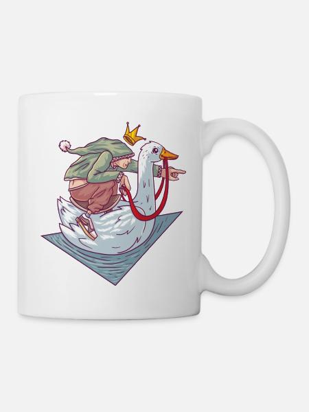 Brothers Grimm Le conte de fées d'oie d'or - Mug blanc - blanc