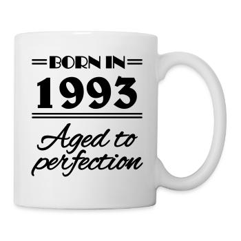 Born in 1993 Aged to perfection - Tasse - Weiß - Rechts