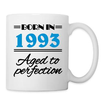 Born in 1993 Aged to perfection - Tasse - Weiß - Rechts