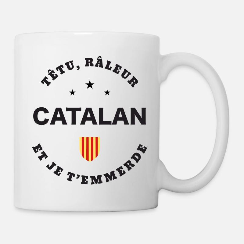 Catalan Têtu, râleur - Mug blanc - blanc