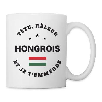 Hongrois, têtu, râleur - Mug blanc - blanc - Droite
