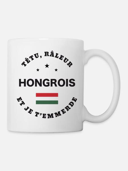 Hongrois, têtu, râleur - Mug blanc - blanc