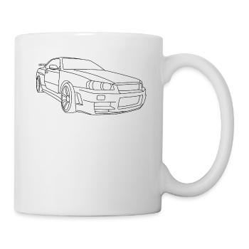 Skyline GTR R34 Illustration - Mug - white - Right