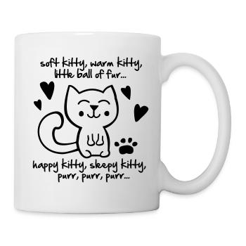 soft kitty, warm kitty, little ball of fur... - Mug - white - Right