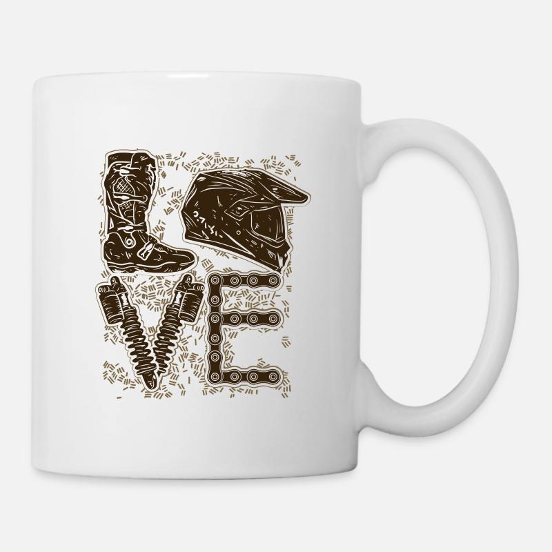 MOTOCROSS GIFT MOTORCYCLE RACER EQUIPMENT - Mug - white