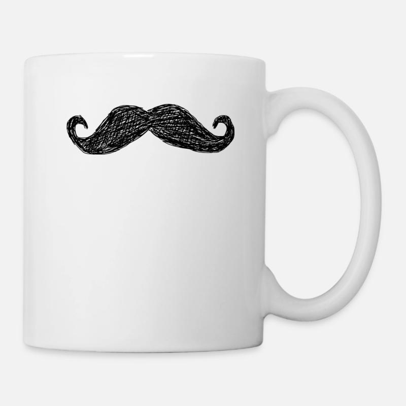 Moustache - Mug blanc - blanc