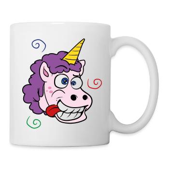 Verrücktes Einhorn - Tasse - Weiß - Rechts
