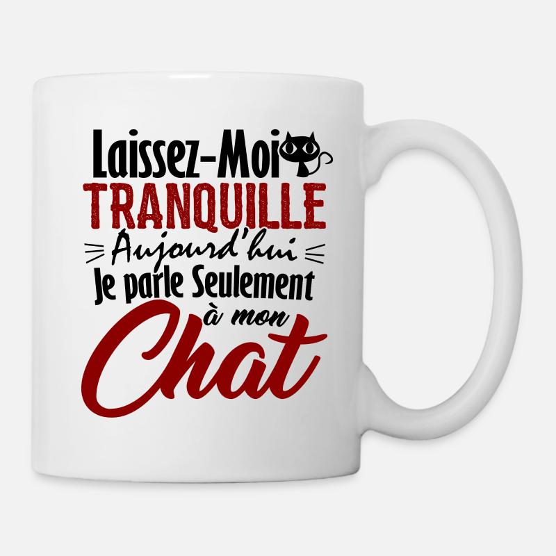 Heute spreche ich nur zu meiner Katze - Tasse - Weiß