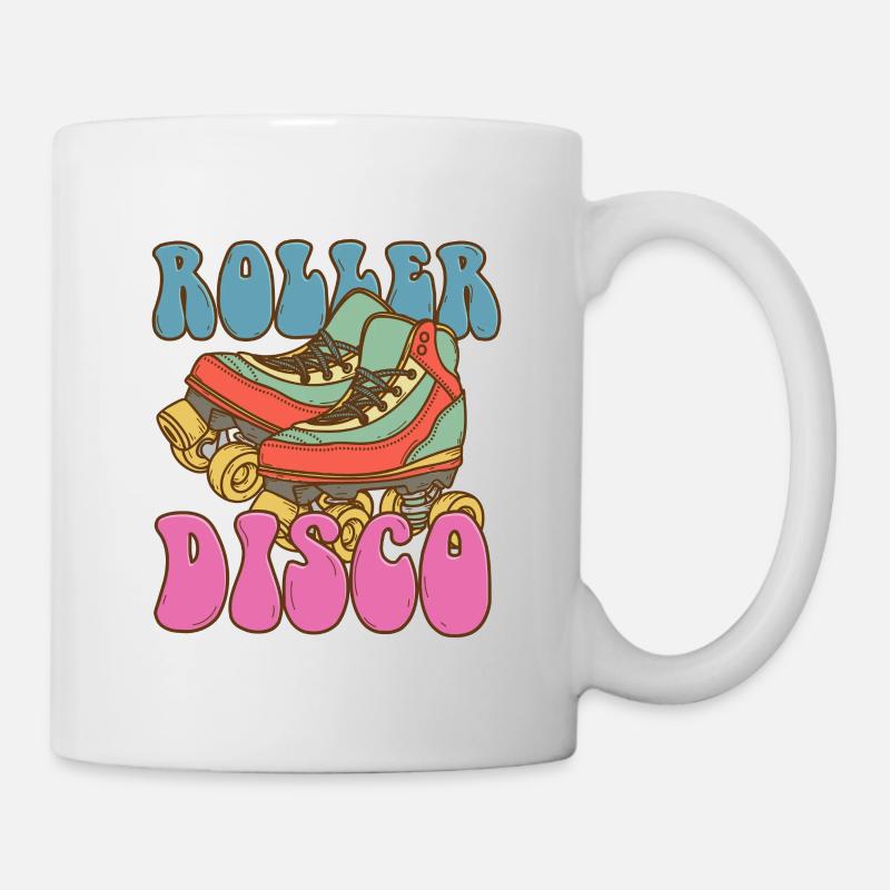 Patins Roller Disco Skater Retro Cadeau - Mug blanc - blanc