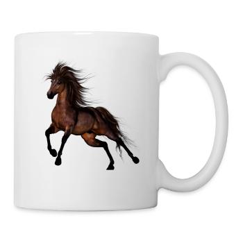 Brown Wild Horse - Tasse - Weiß - Rechts