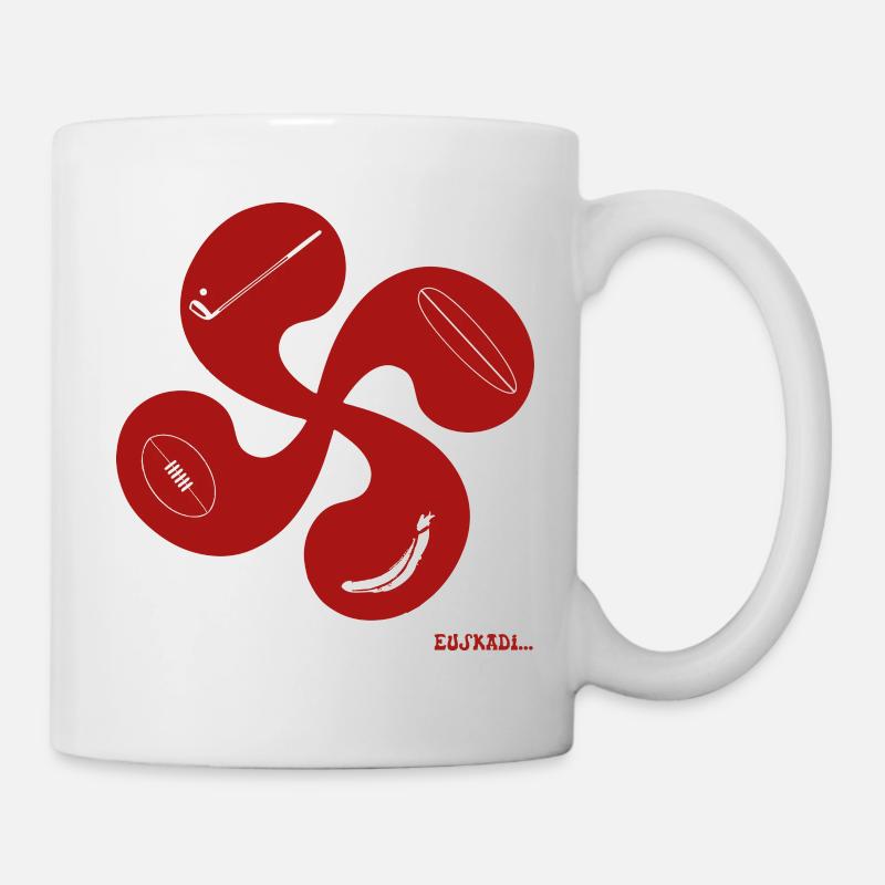 Kreuz Baskensport - Tasse - Weiß