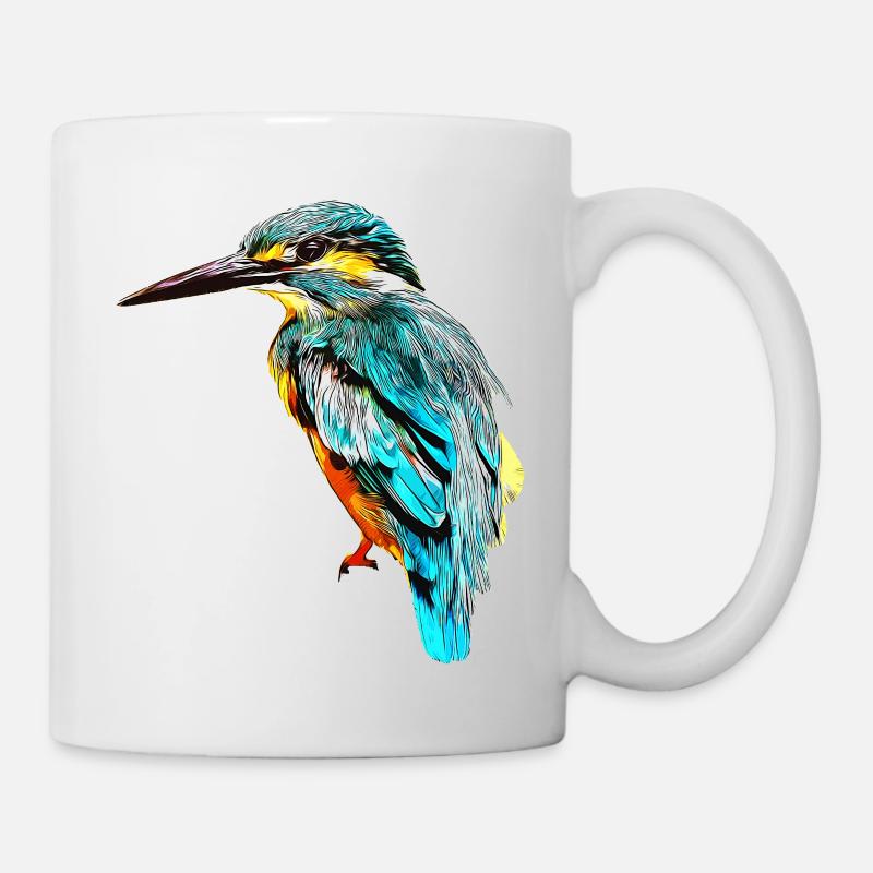 gxp eisvogel kingfisher vector art - Tasse - Weiß