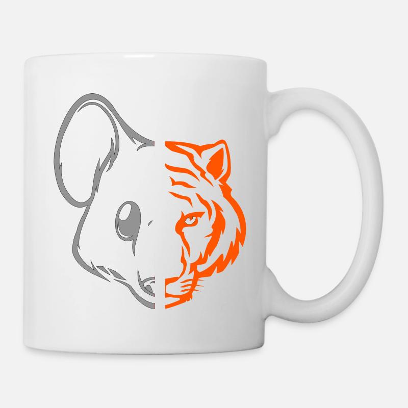 Tiger Maus - Tasse - Weiß
