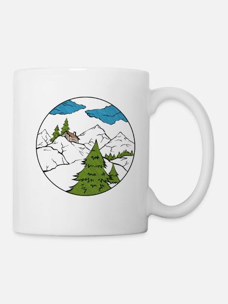 mountain hut - Mug - white