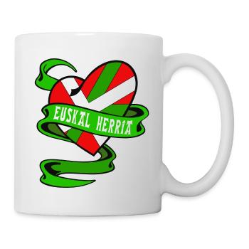 Baskische Herz ikurrina - Tasse - Weiß - Rechts